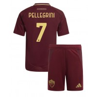 Camisa de time de futebol AS Roma Lorenzo Pellegrini #7 Replicas 1º Equipamento Infantil 2024-25 Manga Curta (+ Calças curtas)